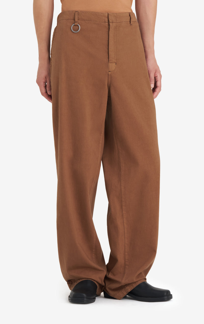 CHINO ZIP PANTS 42 / CAMEL