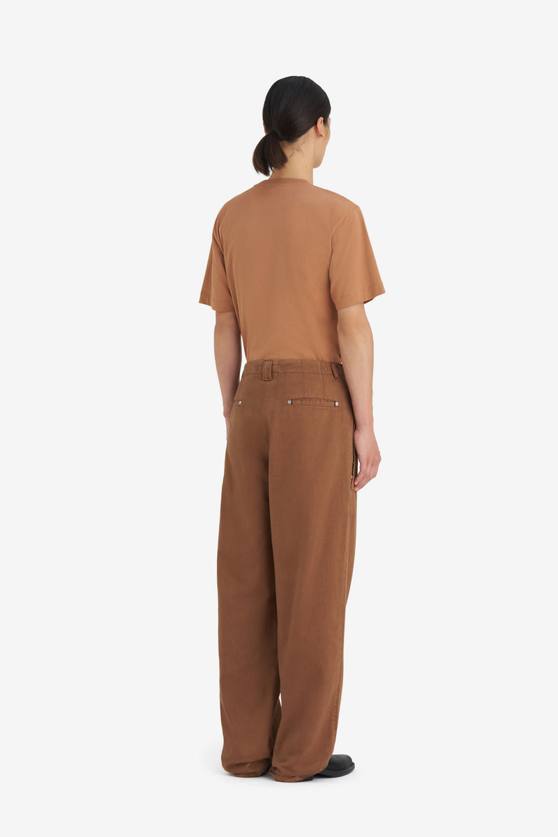 CHINO ZIP PANTS CAMEL 5