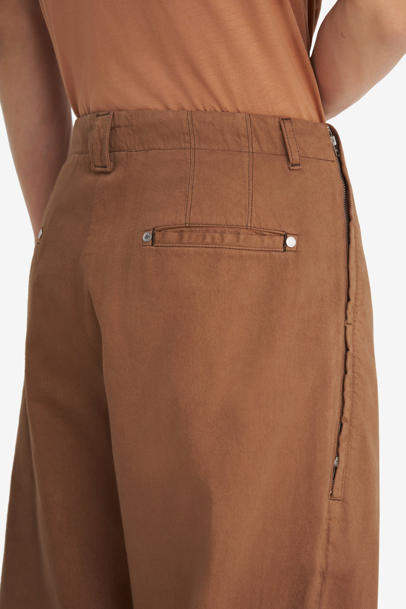 CHINO ZIP PANTS CAMEL 6