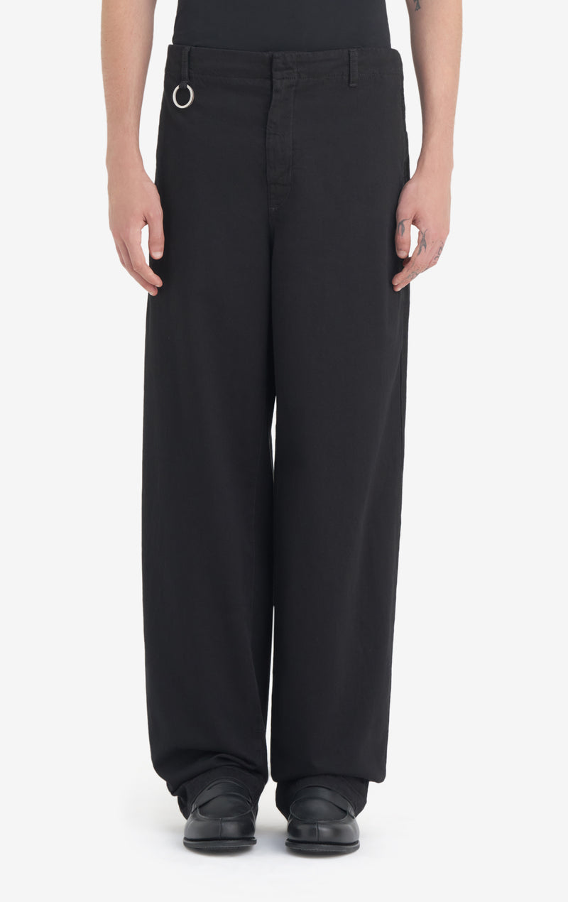 CHINO ZIP PANTS 42 / BLACK