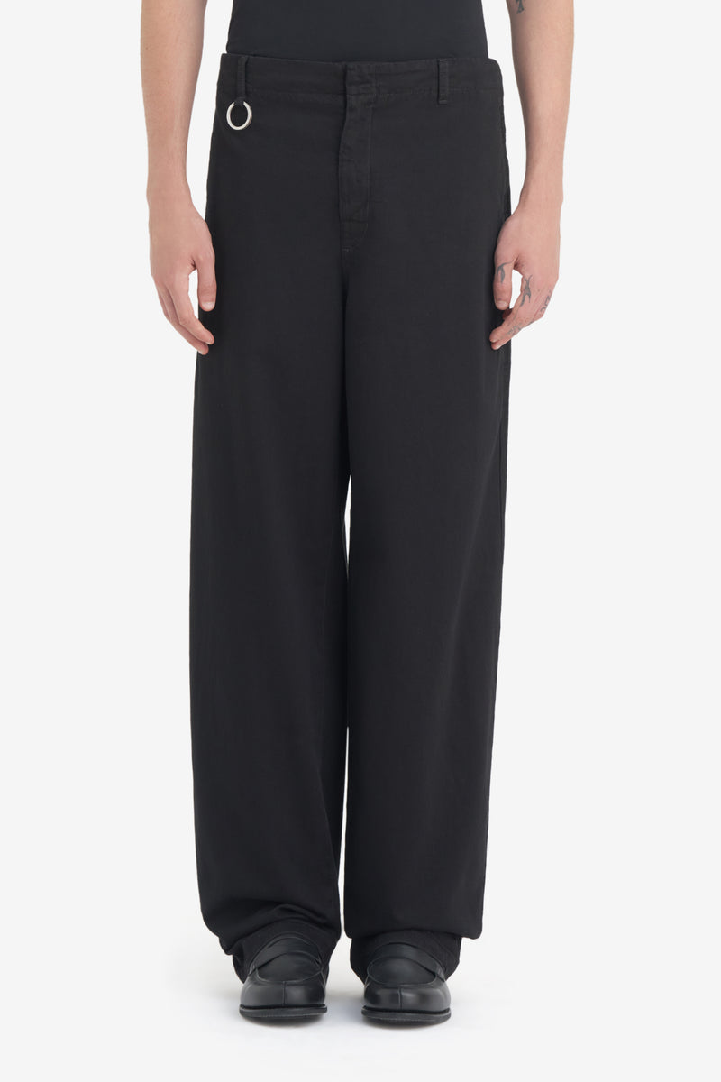 CHINO ZIP PANTS BLACK 2