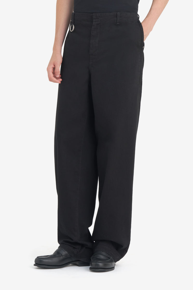 CHINO ZIP PANTS BLACK 3