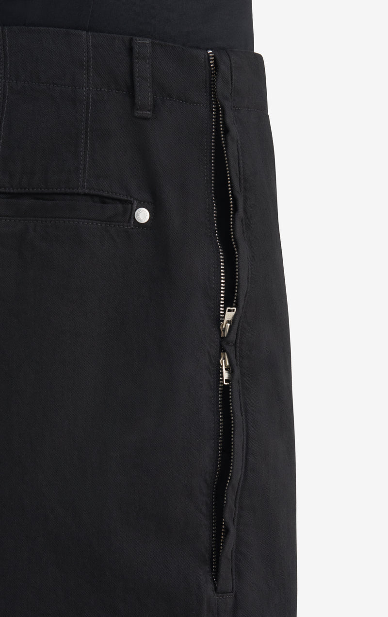 CHINO ZIP PANTS 42 / BLACK