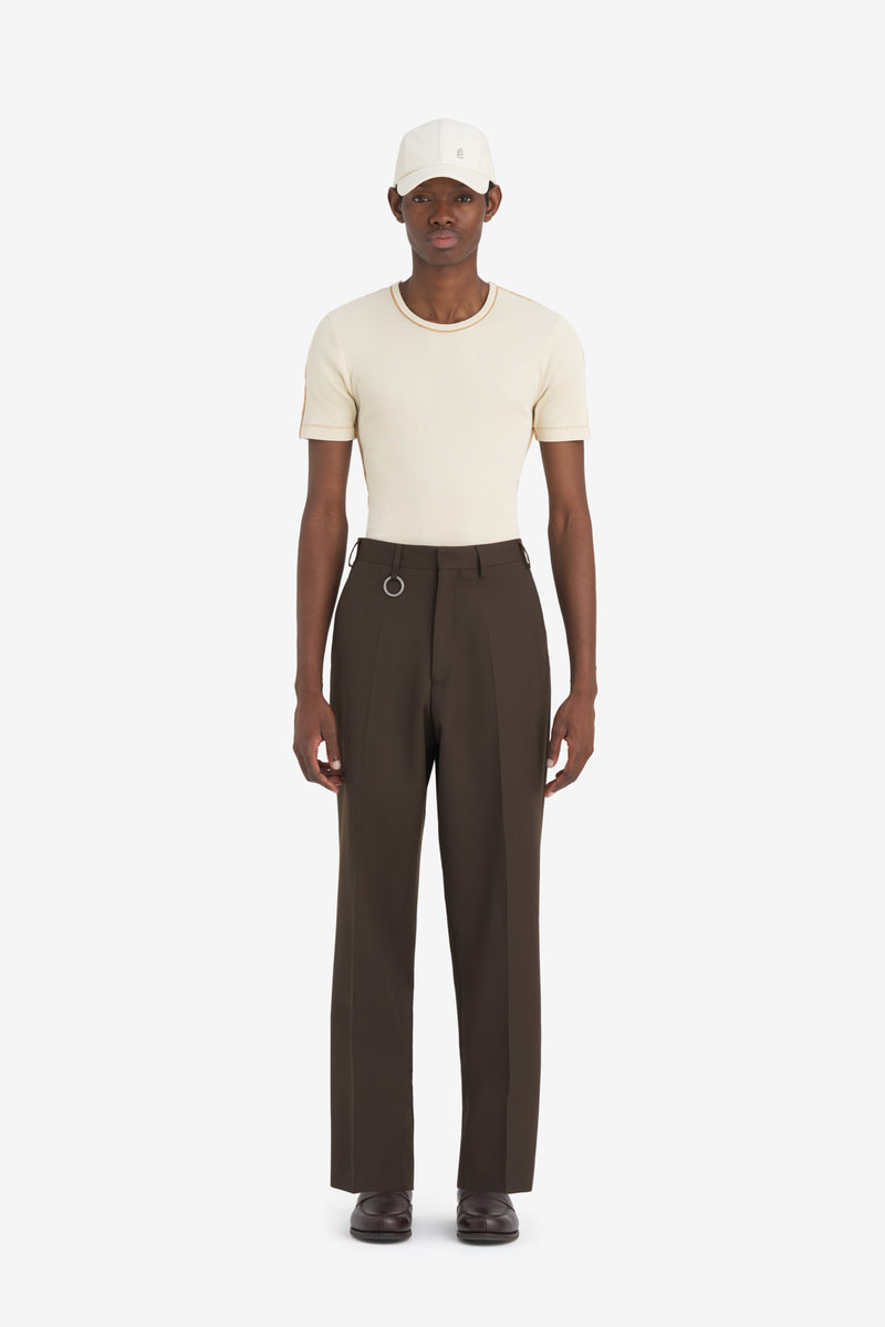 CLASSIC SUIT PANT DK BROWN 4