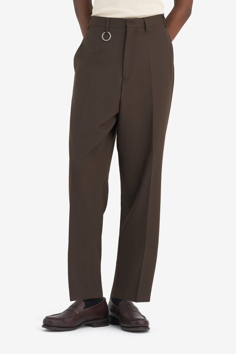 CLASSIC SUIT PANT DK BROWN 3