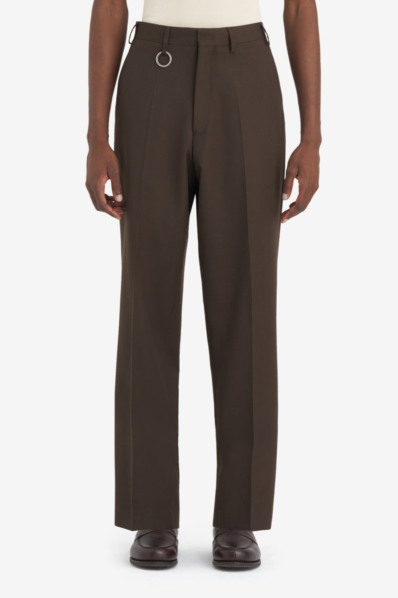 CLASSIC SUIT PANT DK BROWN 2