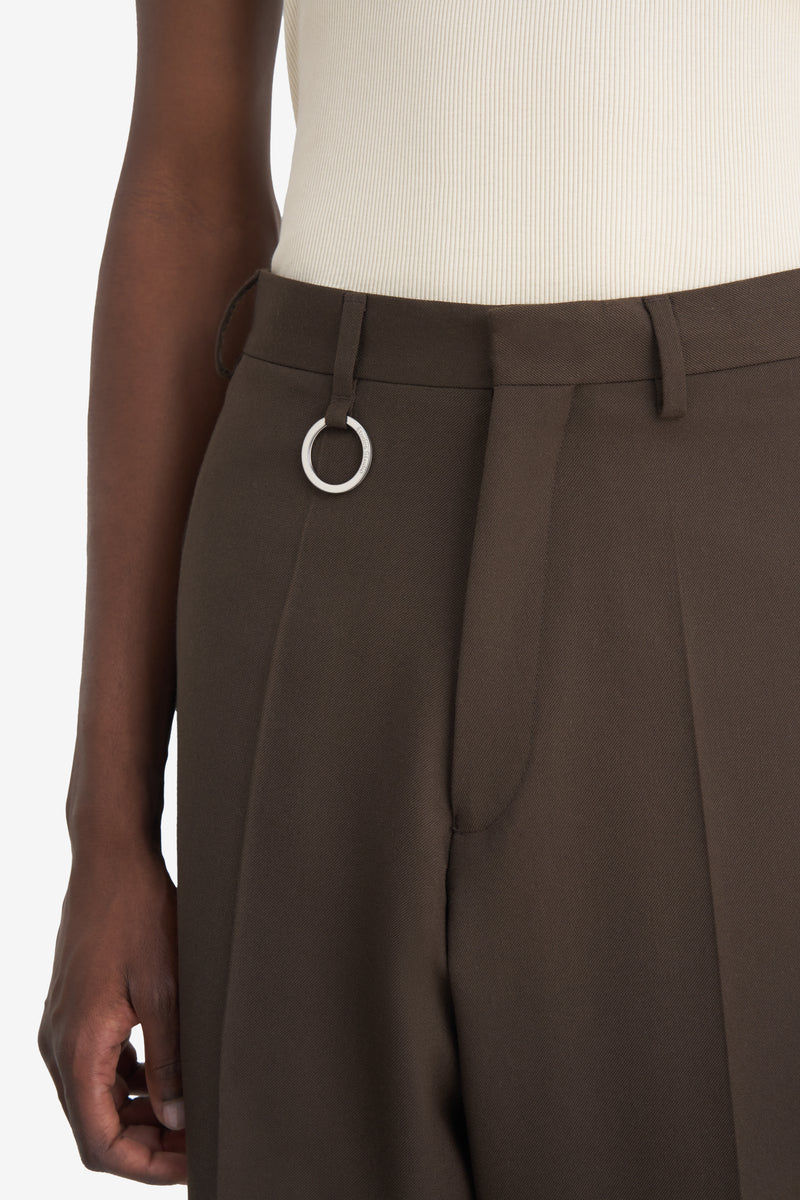 CLASSIC SUIT PANT DK BROWN 5