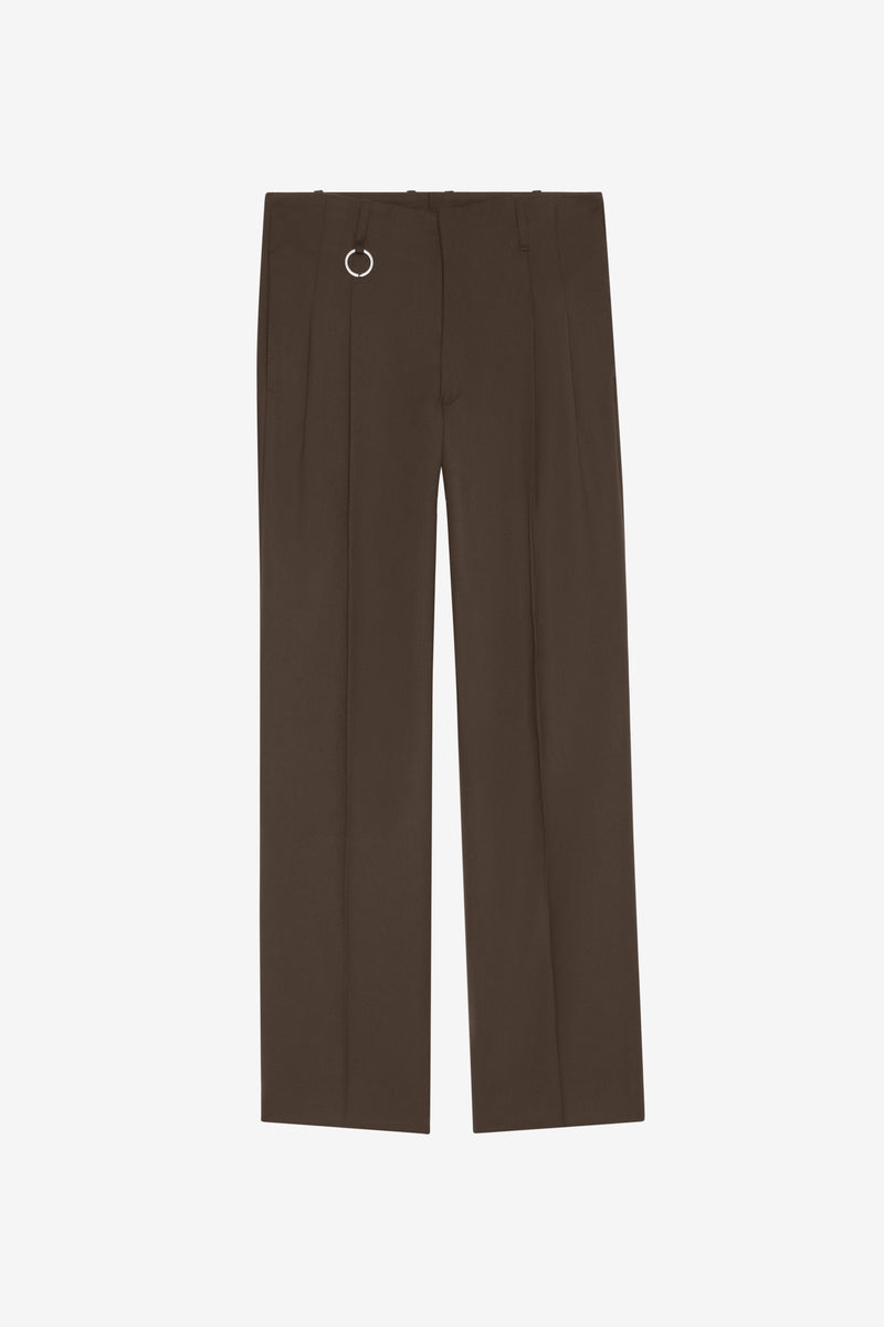 LOOSE SUIT PANT DK BROWN 1
