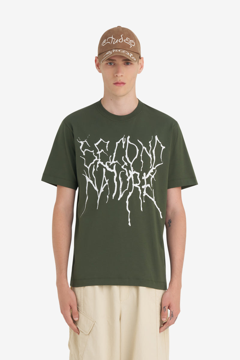 REGULAR T-SHIRT NATURE DK GREEN 2