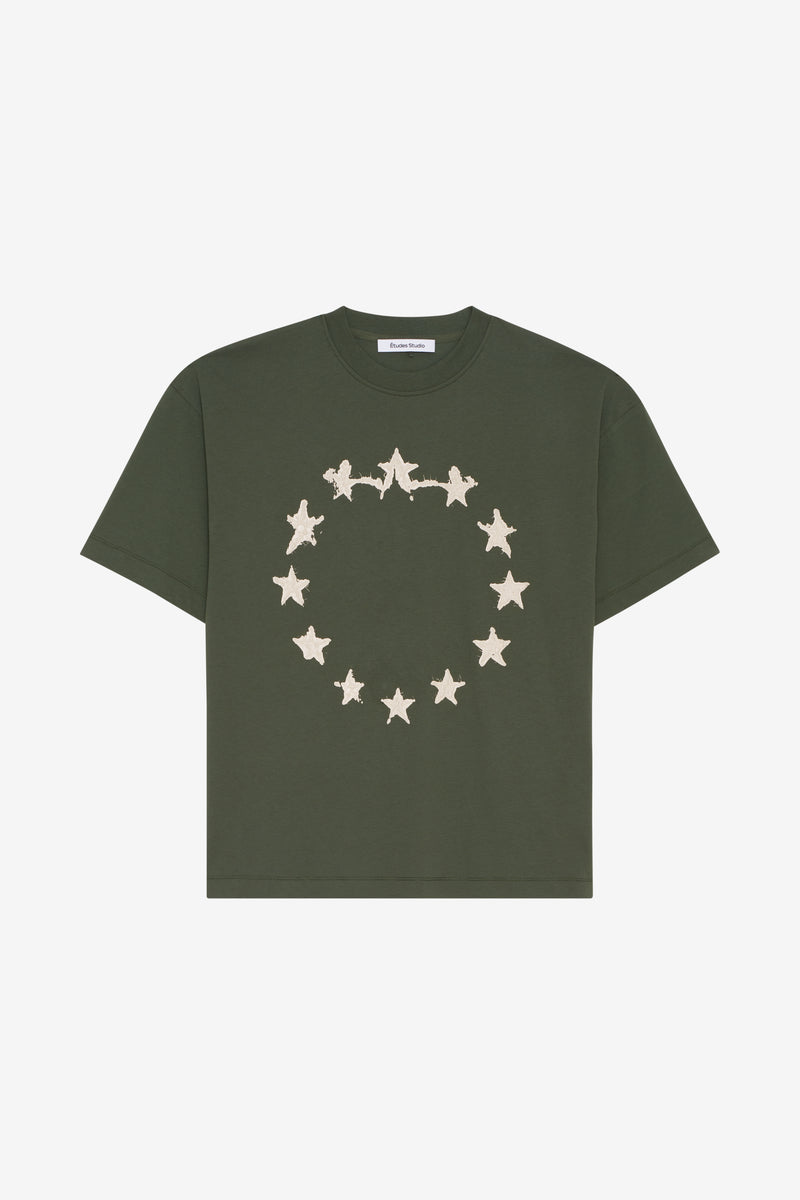 RELAX T-SHIRT STARS GRAPH DK GREEN 1