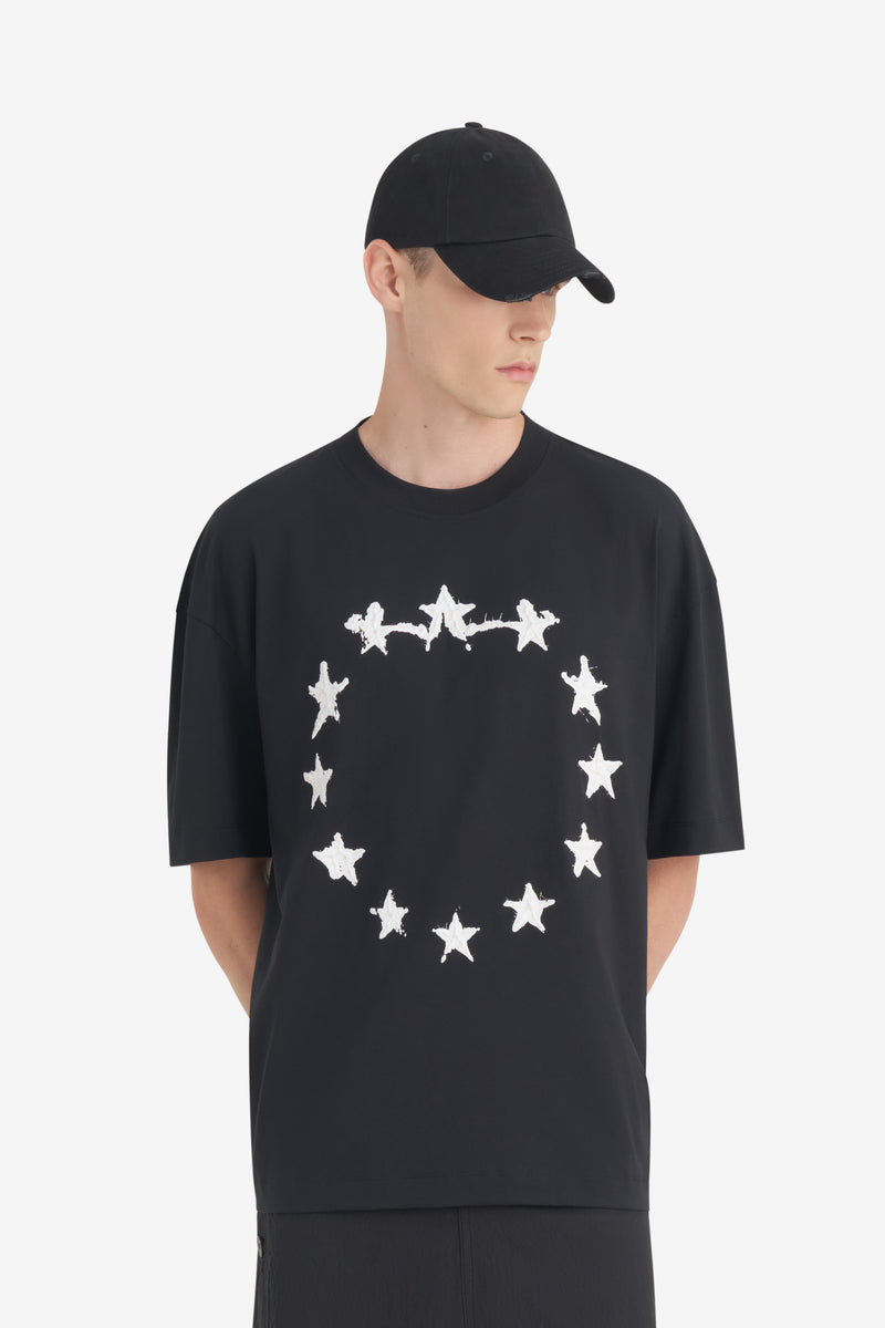 RELAX T-SHIRT STARS GRAPH BLACK 2