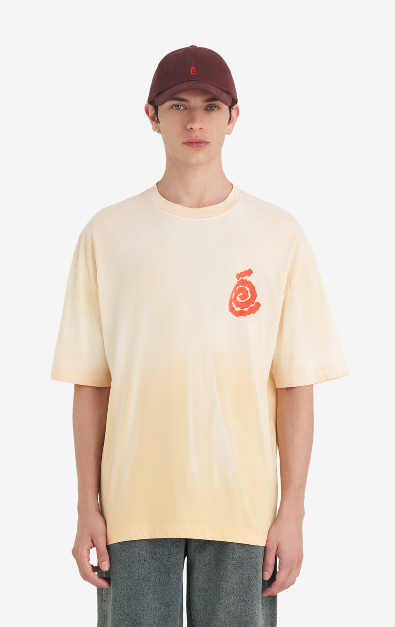 RELAX T-SHIRT SPIRAL XXS / APRICOT