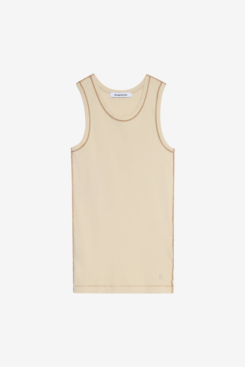 RIB TANKTOP WASH CREAM 1