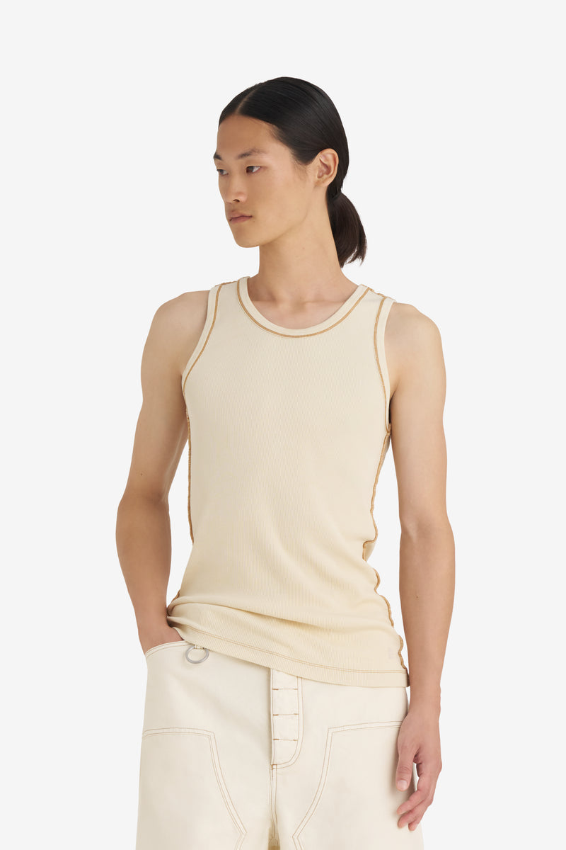 RIB TANKTOP WASH CREAM 2