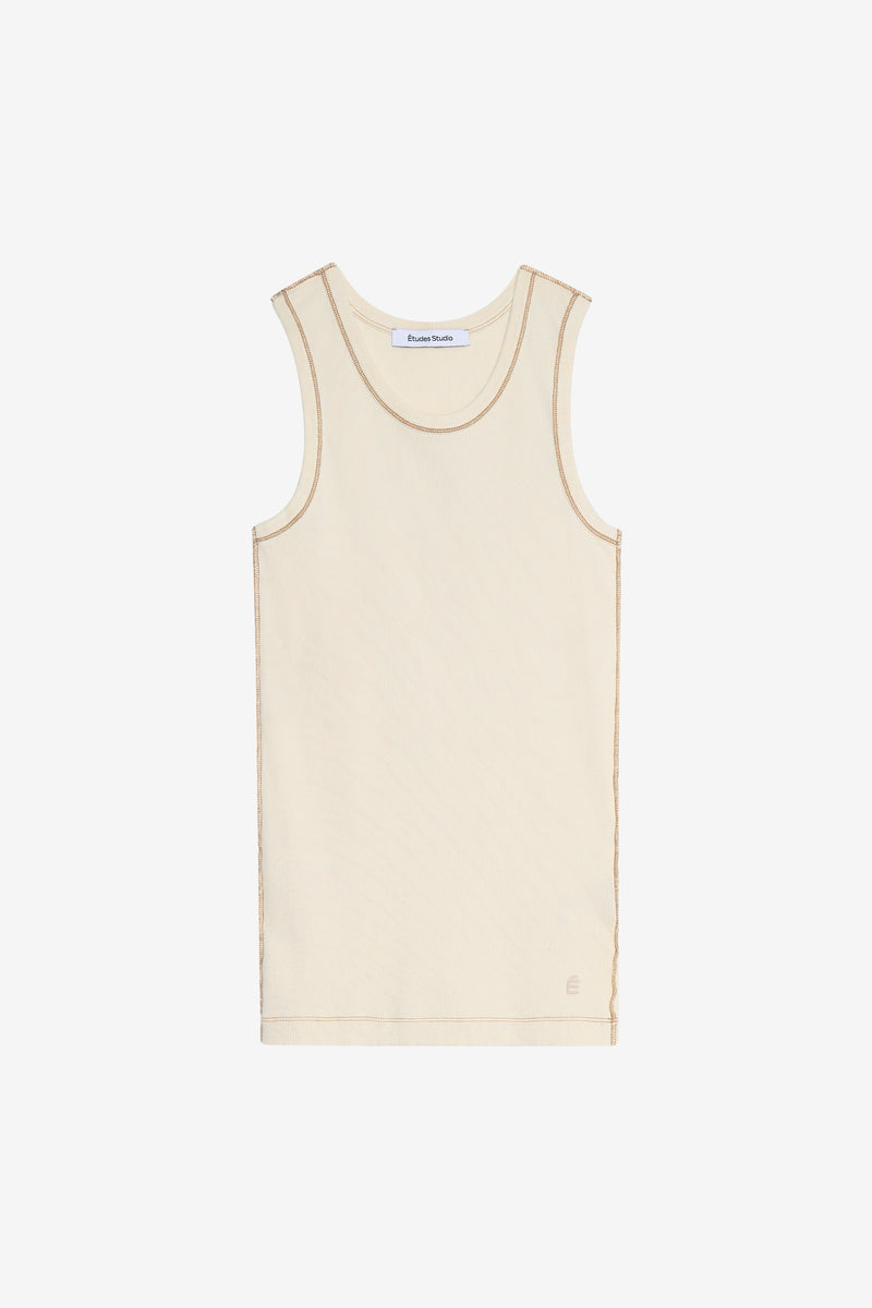 RIB TANKTOP WASH CREAM 1