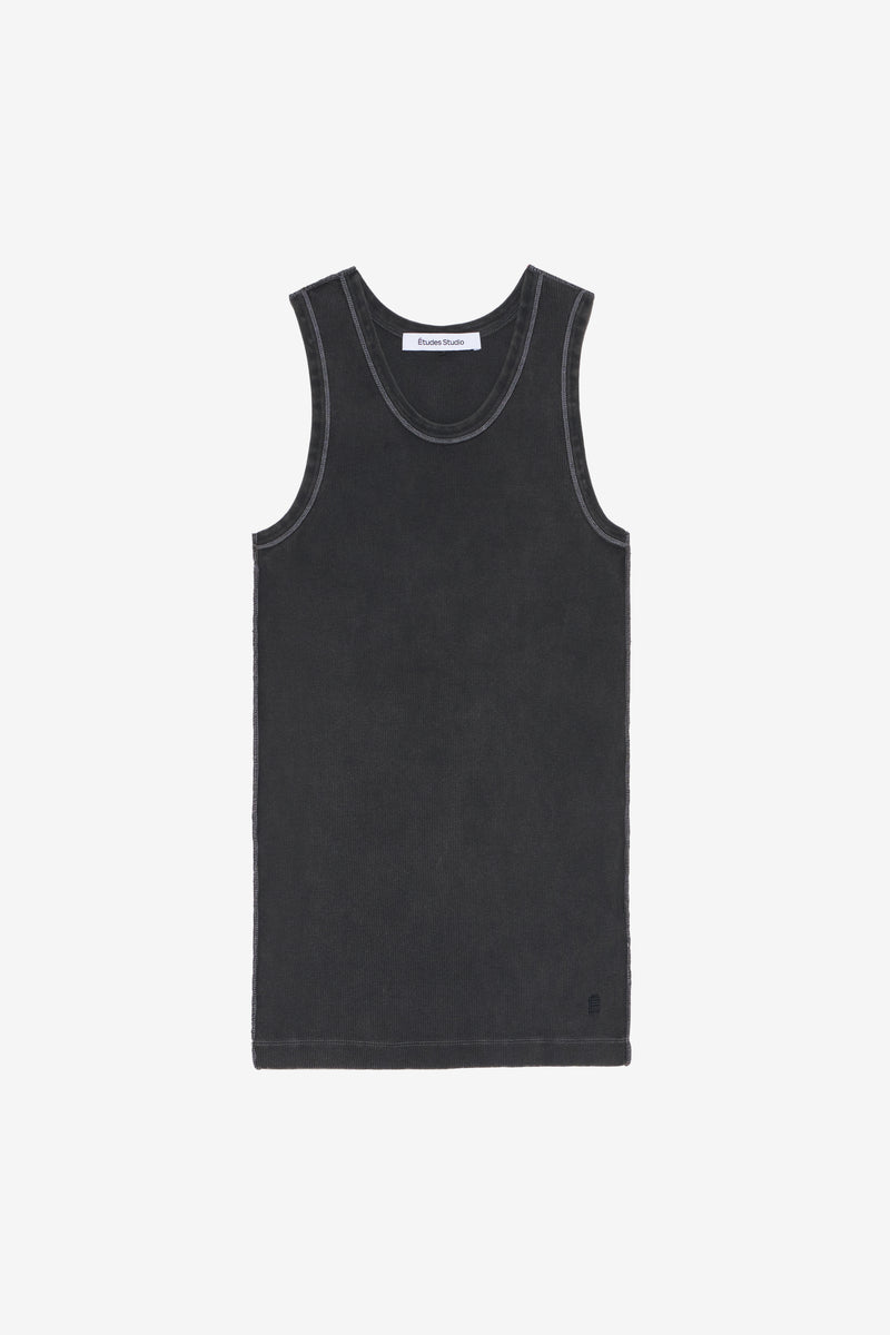 RIB TANKTOP WASH BLACK 1