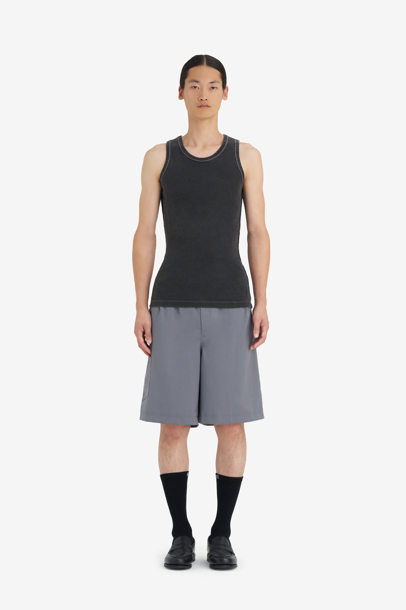 RIB TANKTOP WASH BLACK 3