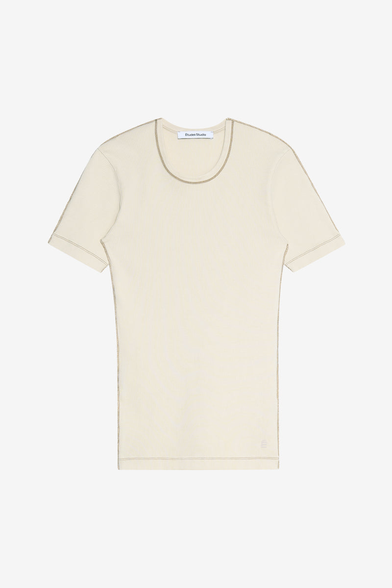 RIB T-SHIRT WASH CRÈME 1