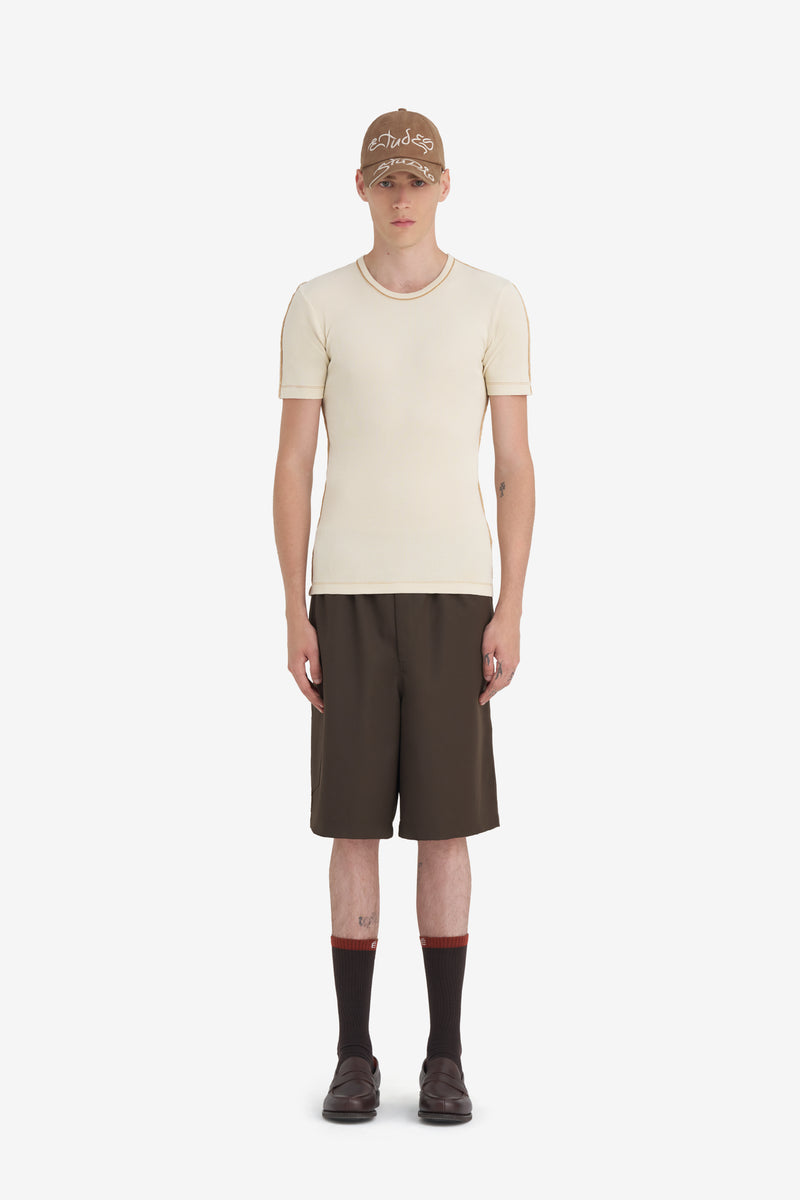 RIB T-SHIRT WASH CREAM 8