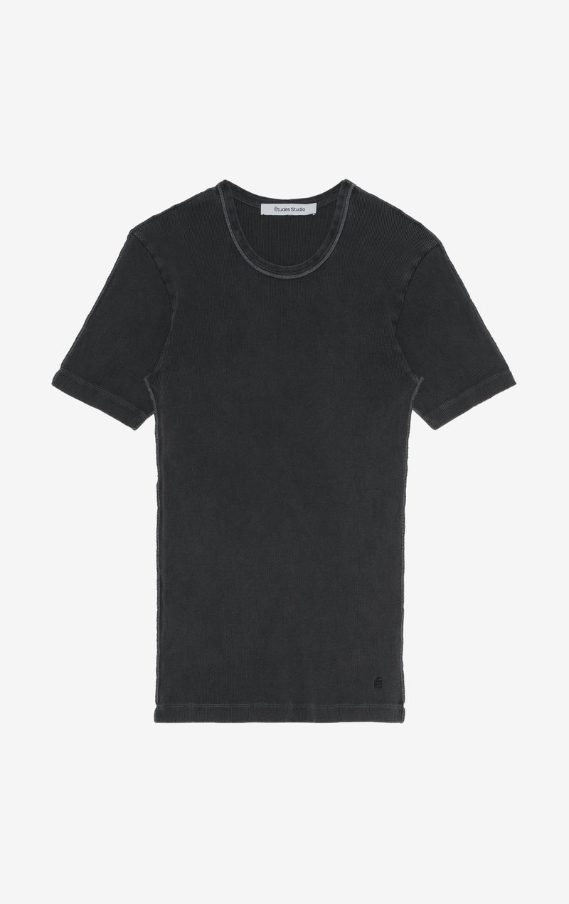 RIB TEE SHIRT WASH XXS / BLACK