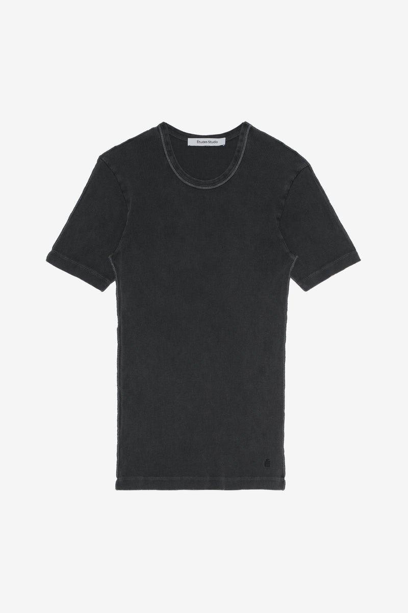 RIB T-SHIRT WASH BLACK 1
