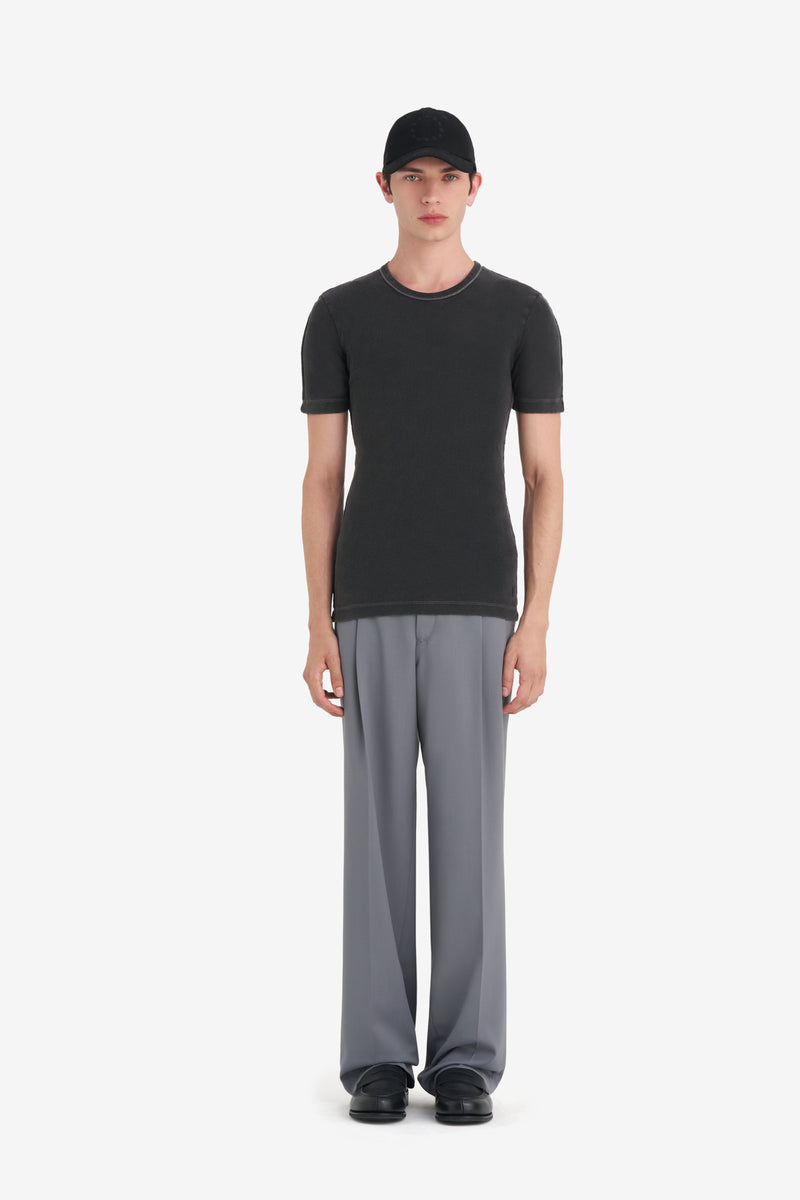 RIB T-SHIRT WASH BLACK 8