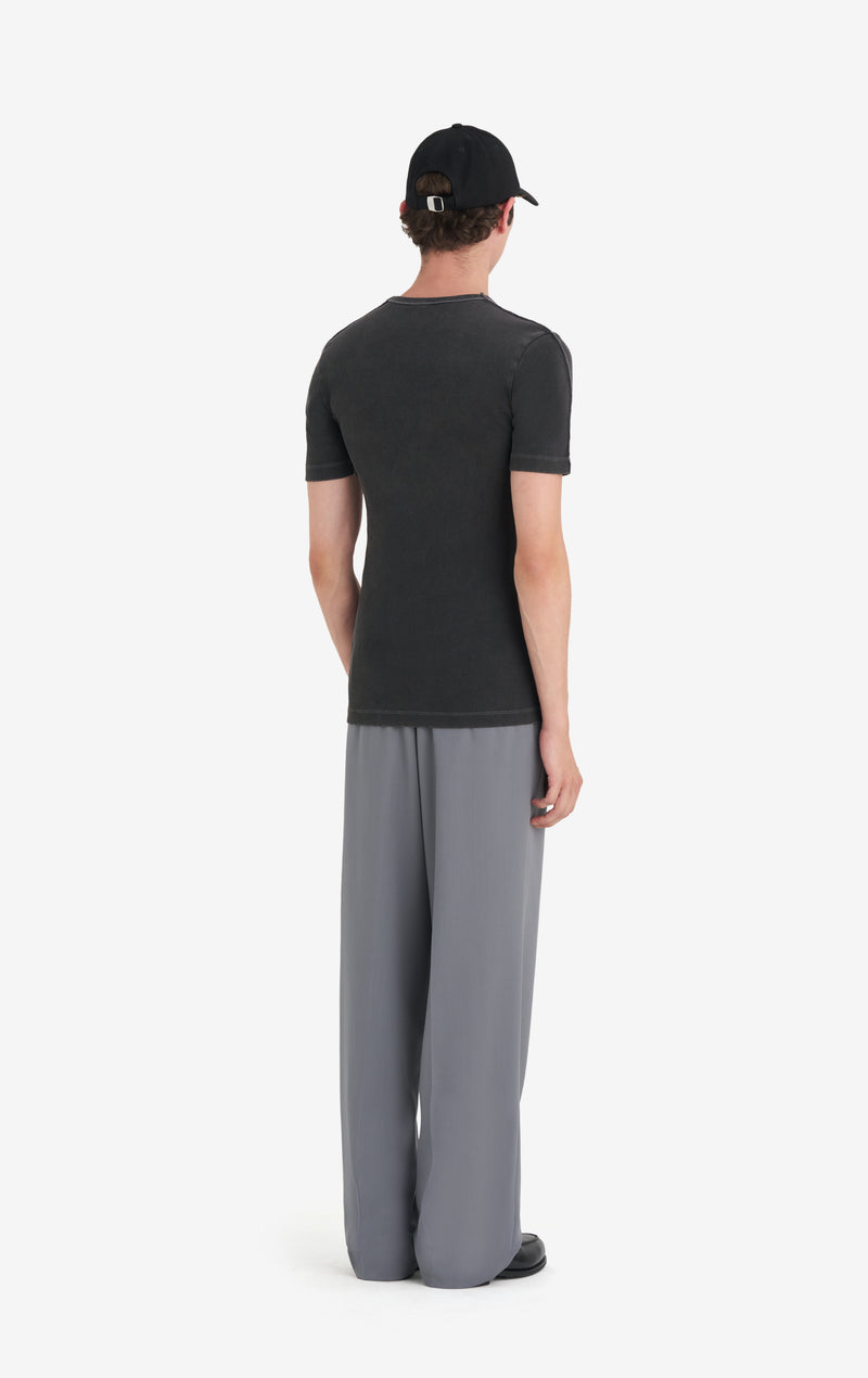 RIB TEE SHIRT WASH XXS / BLACK