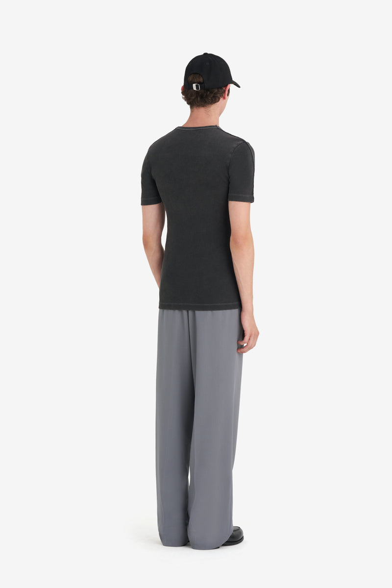 RIB T-SHIRT WASH BLACK 7