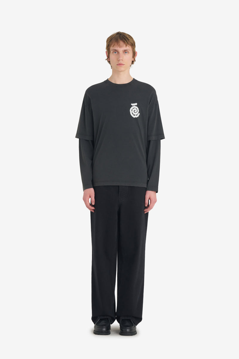 DOUBLE SLEEVE T-SHIRT SPIRAL BLACK 3