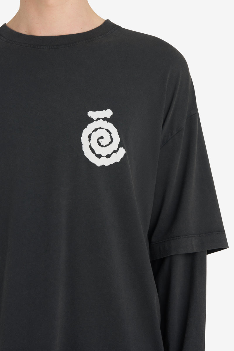 DOUBLE SLEEVE T-SHIRT SPIRAL BLACK 6