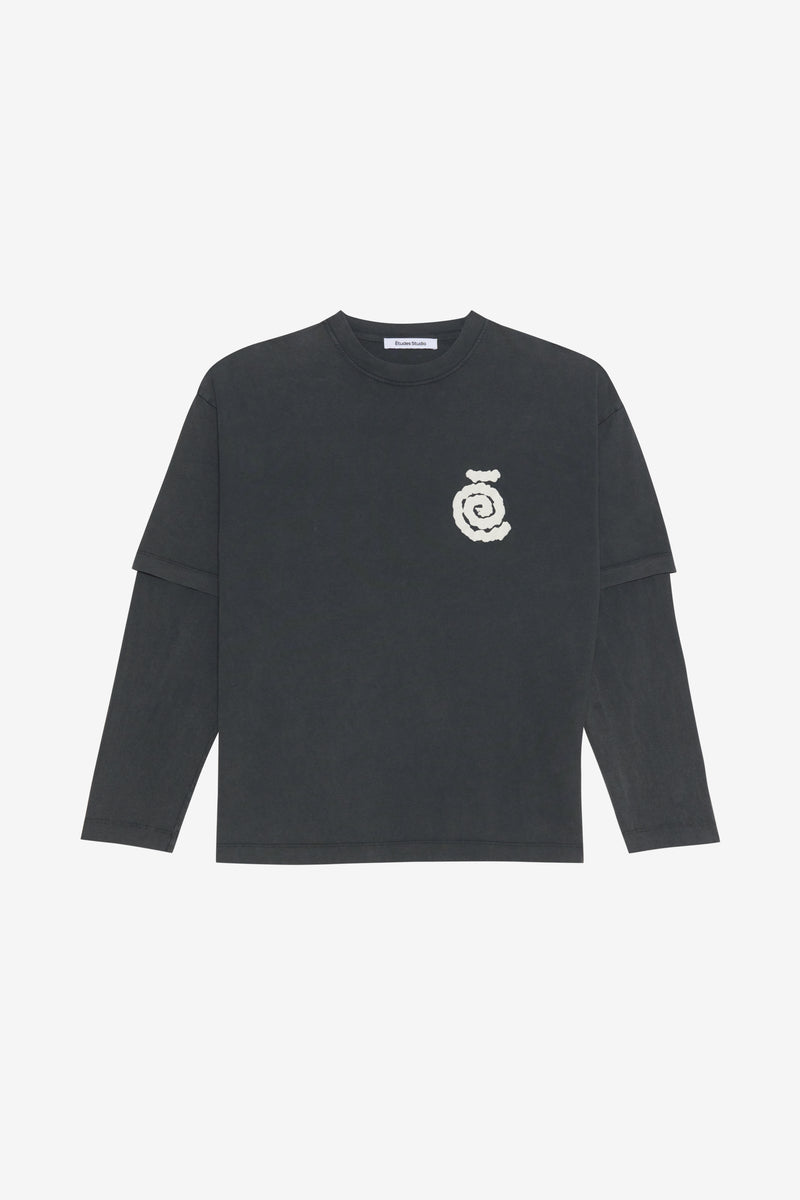 DOUBLE SLEEVE T-SHIRT SPIRAL BLACK 1
