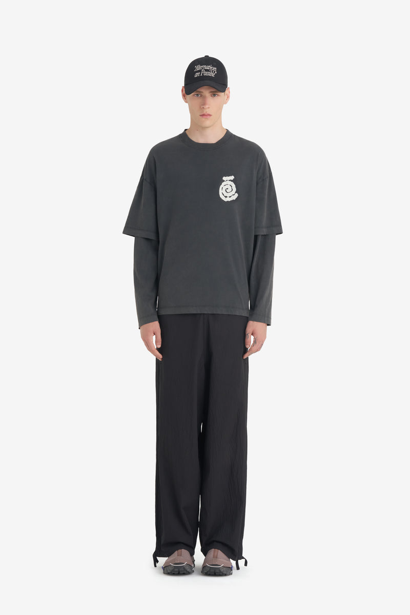 DOUBLE SLEEVE T-SHIRT SPIRAL BLACK 6