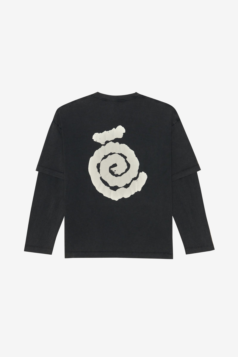 DOUBLE SLEEVE T-SHIRT SPIRAL BLACK 5