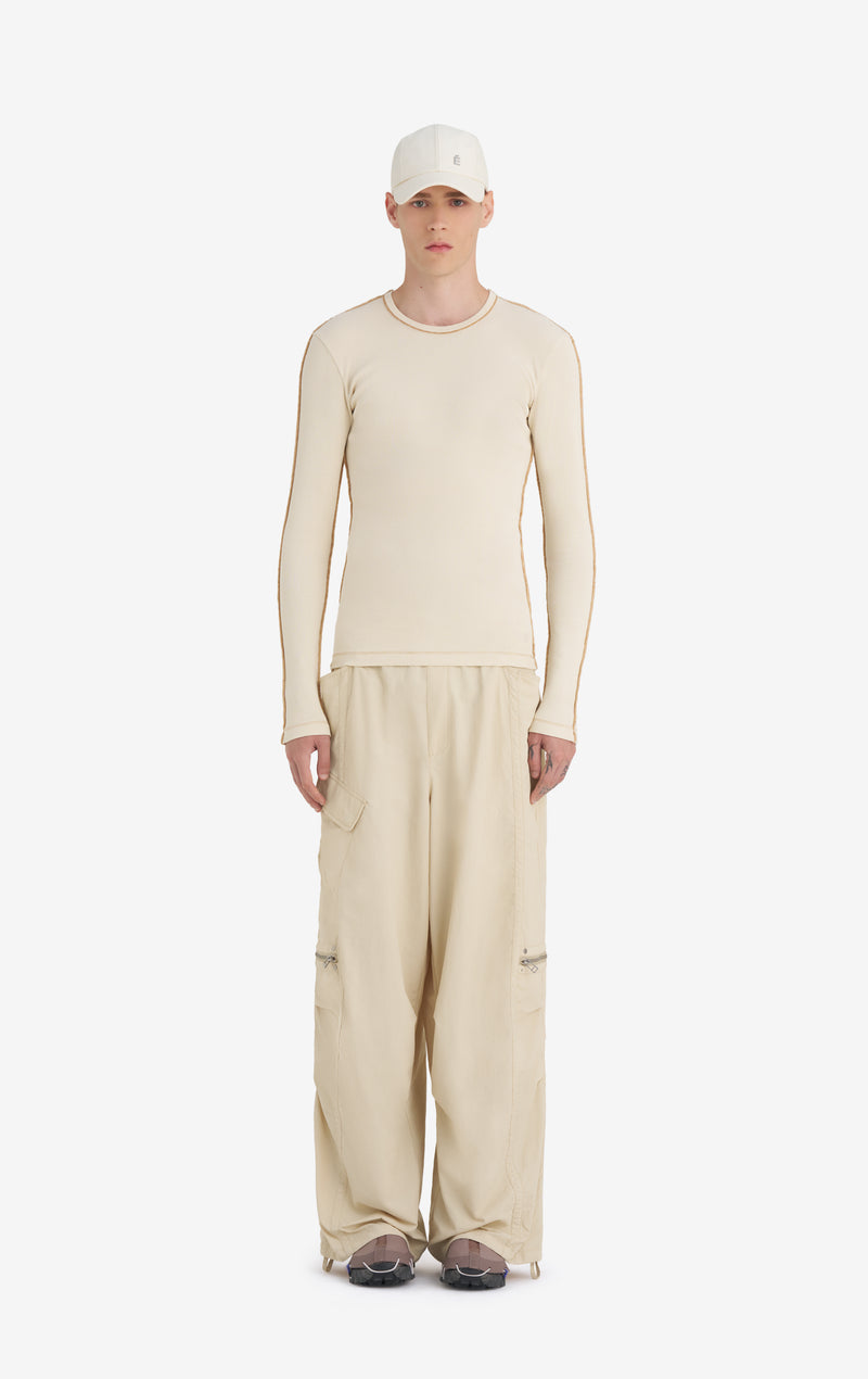 RIB LONGSLEEVE TS WASH XXS / CREAM