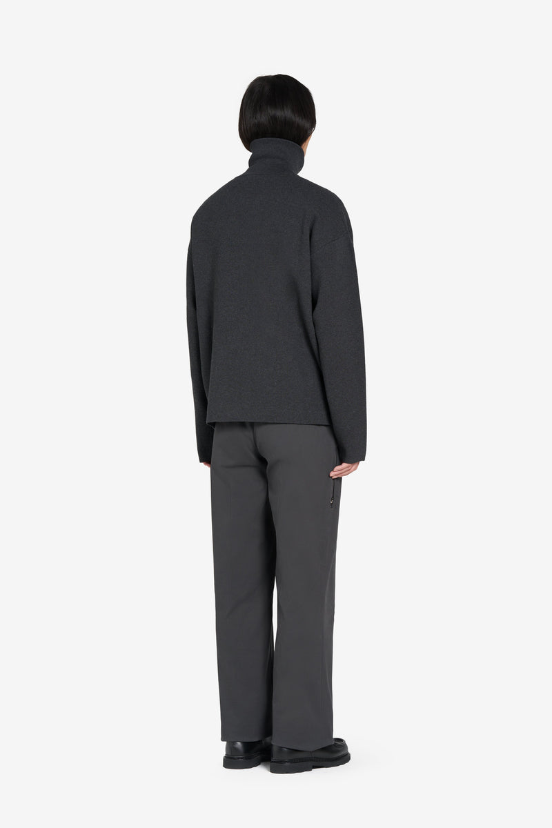 MILANO ZIP CARDIGAN CHARCOAL 4