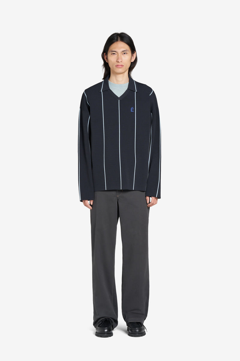 SOCCER LONG SLEEVES STRIPED NAVY 3