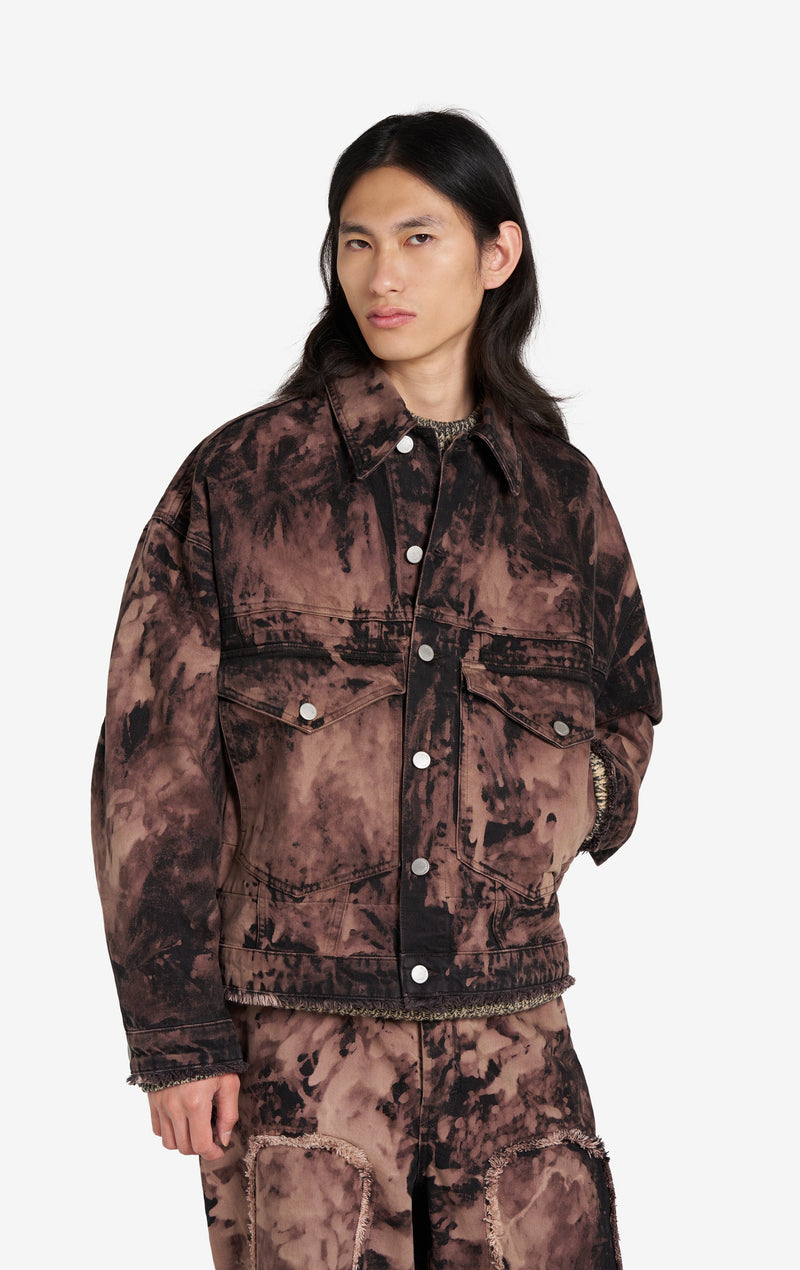 ÉTUDES STUDIO LOOSE DENIM JACKET BLEACH BROWN 4