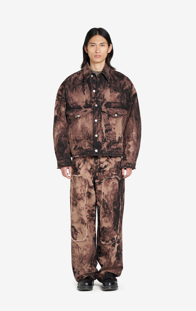 ÉTUDES STUDIO LOOSE DENIM JACKET BLEACH BROWN 5