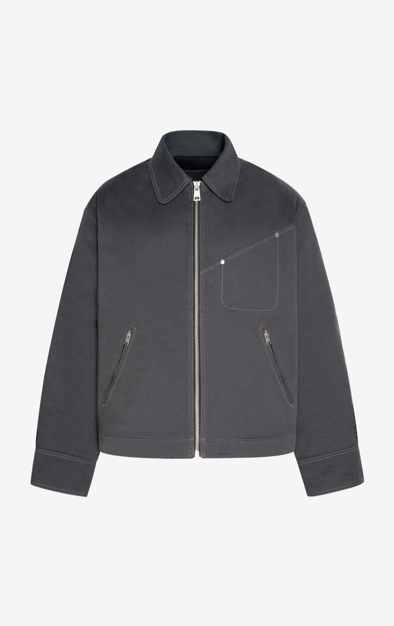 ÉTUDES STUDIO BOXY ZIPPED JACKET DK GREY 1