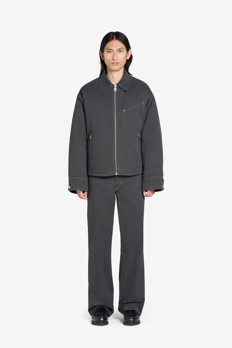 BOXY ZIPPED JACKET DK GREY 5