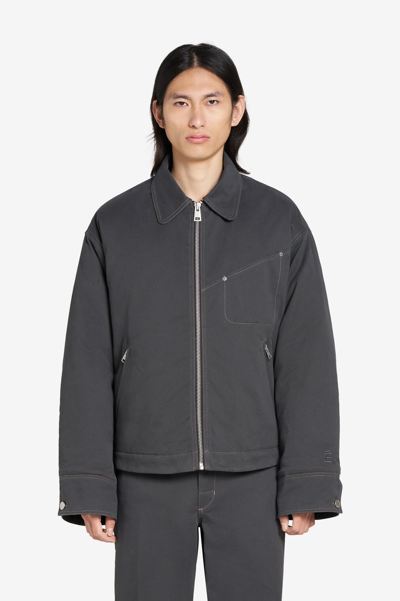 VESTE ZIPPÉE BOXY GRIS NSP 2