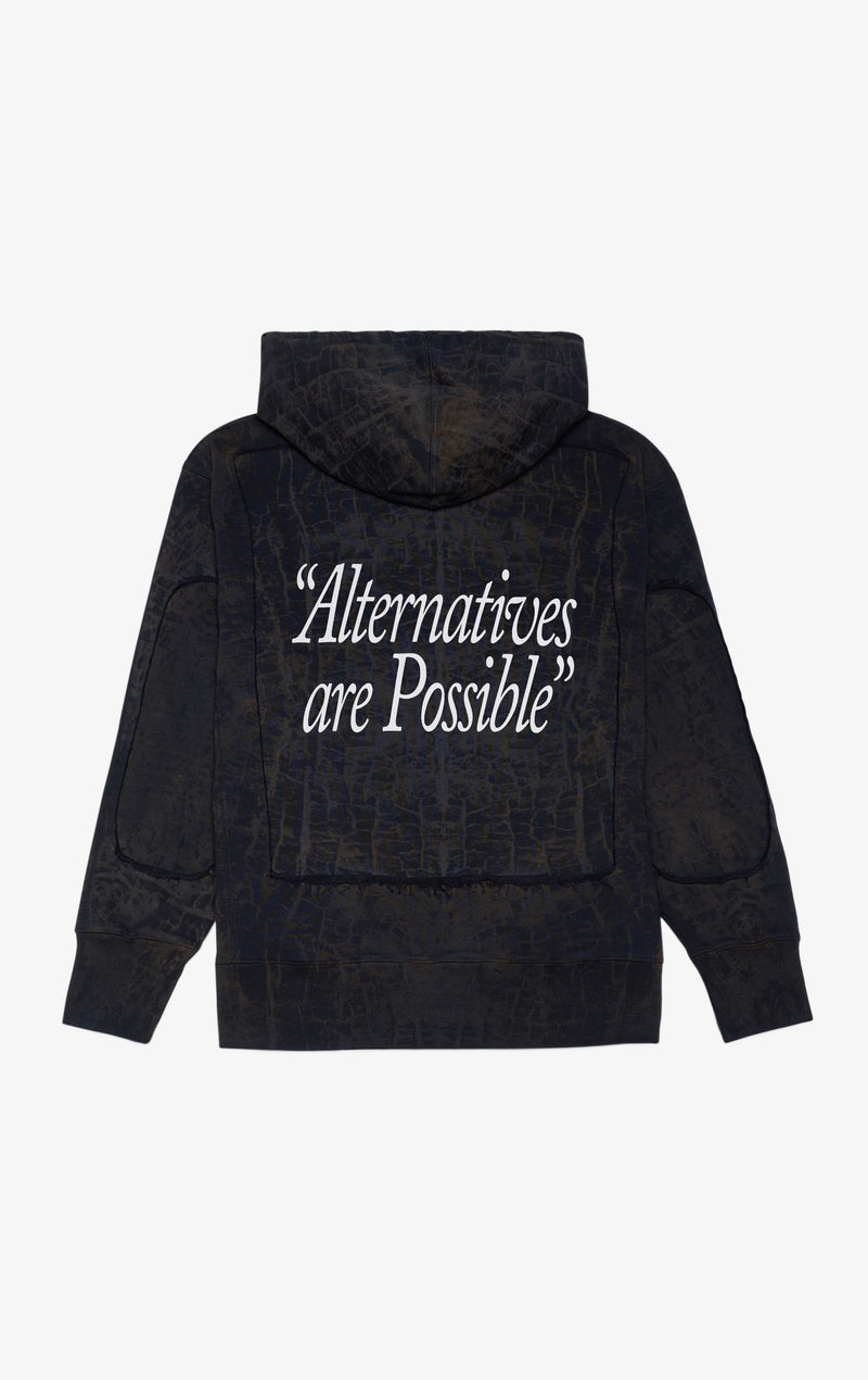 RELAX HOODIE OPTIONS CRACKED XXS / BLACK