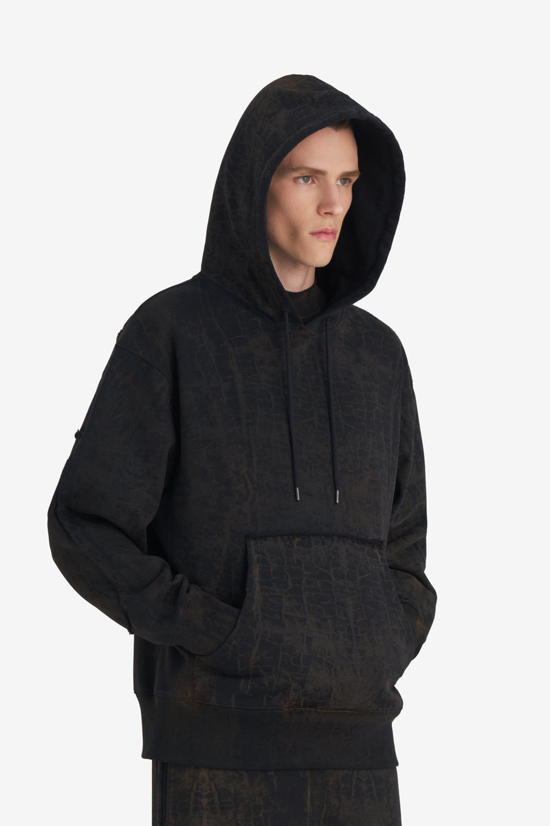 RELAX HOODIE OPTIONS CRACKED NOIR 2