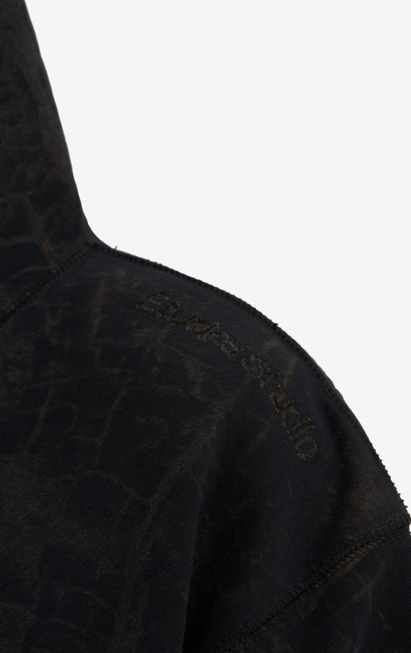 RELAX HOODIE OPTIONS CRACKED XXS / BLACK