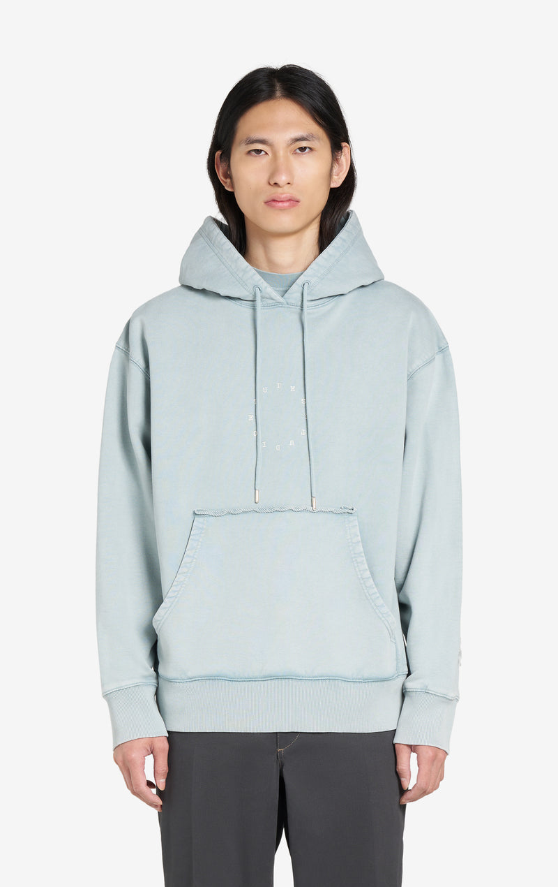 RELAX HOODIE CIRCLE XXS / BLUE GRAY