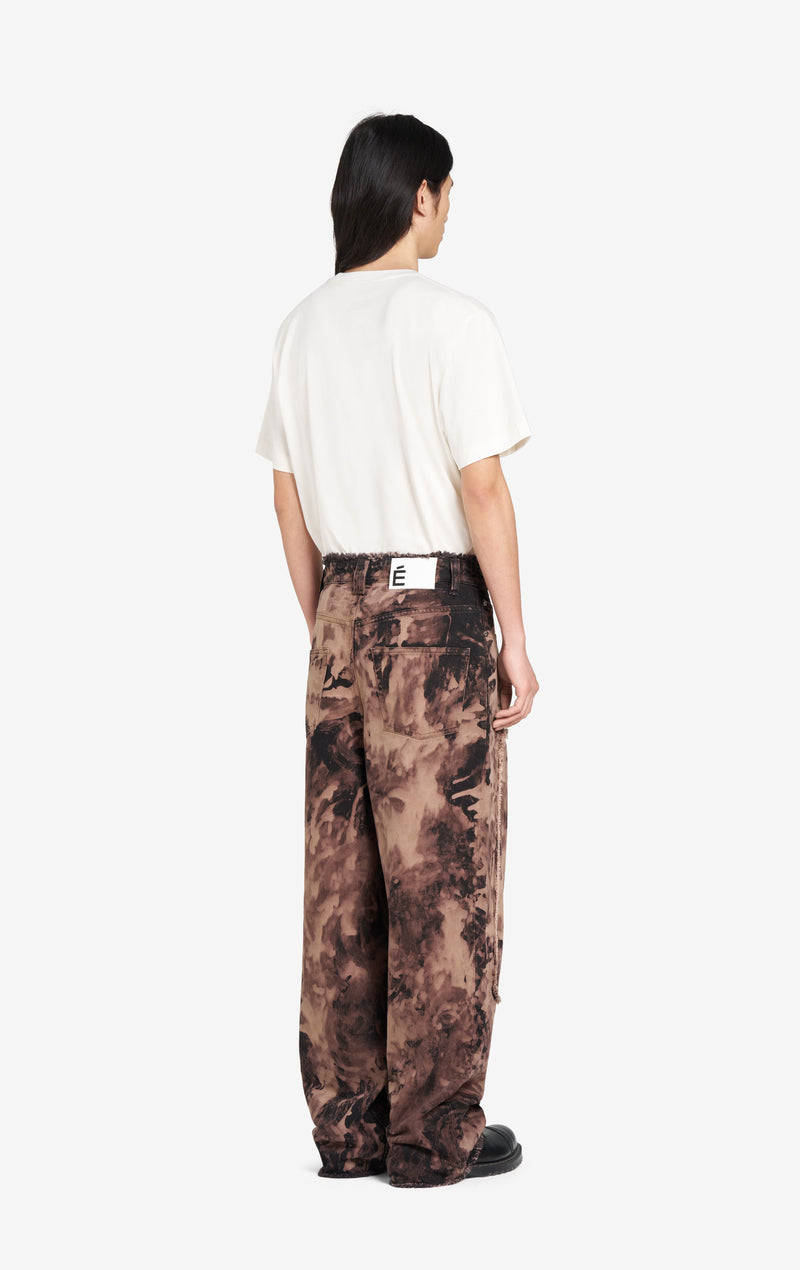 ÉTUDES STUDIO LOOSE JEANS PATCH BLEACH BROWN 3