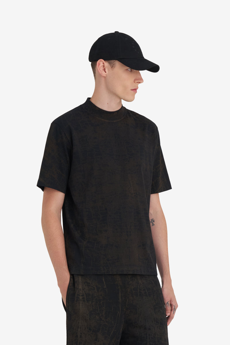 CLASSIC T-SHIRT LOGO CRACKED BLACK 2