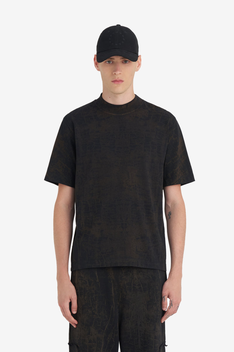 CLASSIC T-SHIRT LOGO CRACKLED NOIR 2