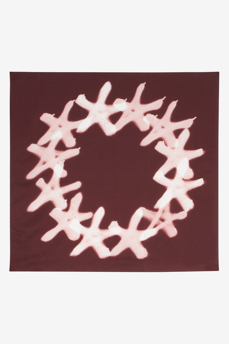 BANDANA SPRAY STARS DK RED 1