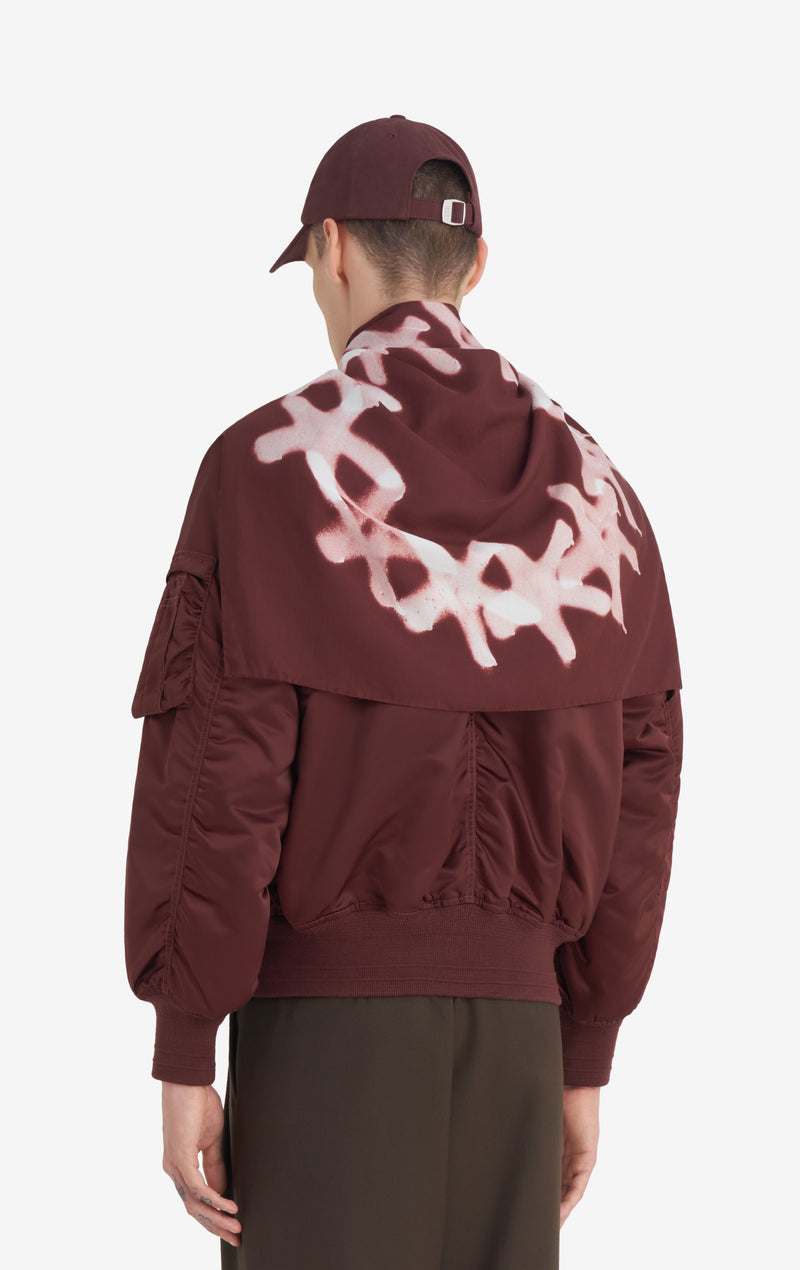 BANDANA SPRAY STARS ONE SIZE / DK RED